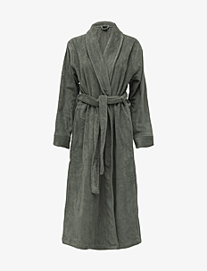 Høie of Scandinavia  Svanen terry velour robe - Tekstiler - NORDIC GREEN / grey