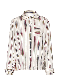 Hosbjerg Kydia Stripe Shirt - Klær - WHITE STRIPE / cream