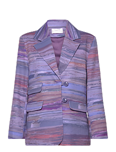 Hosbjerg Line Adele Blazer - Klær - ABSTRACT DINNER PURPLE / purple