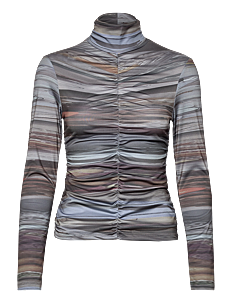 Hosbjerg Lyra Top - Klær - ABSTRACT DINNER GREY / blue