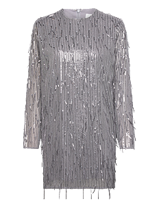 Hosbjerg Madelin Sequin Dress - Klær - SILVER GREY / silver