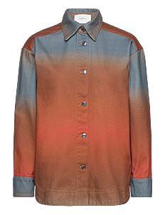 Hosbjerg Mercy Denim Shirt - Klær - ORANGE SUNSET / orange