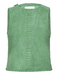 Hosbjerg Nalyh Suede Top - Klær - AMAZON GREEN / green