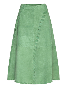 Hosbjerg Nalyh Suede Skirt - Klær - AMAZON GREEN / green