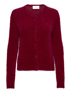 Hosbjerg Pearl Knit Cardigan - Klær - BORDEAUX / red