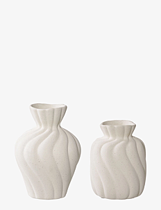 House Nordic Lina - Vase, ceramic, white, set of 2 - Vaser - WHITE / white