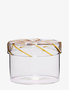 Hübsch Heir Storage Jar - Glasskrukker - CLEAR,YELLOW / clear