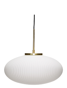 Hübsch Serene Pendant Ellipse - Lamper - WHITE / white