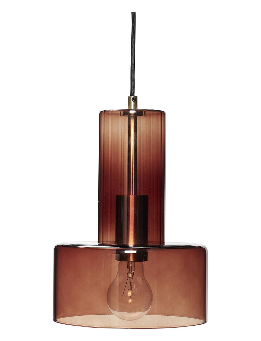 Hübsch - Ripple Lamp - pendler - brown - 0