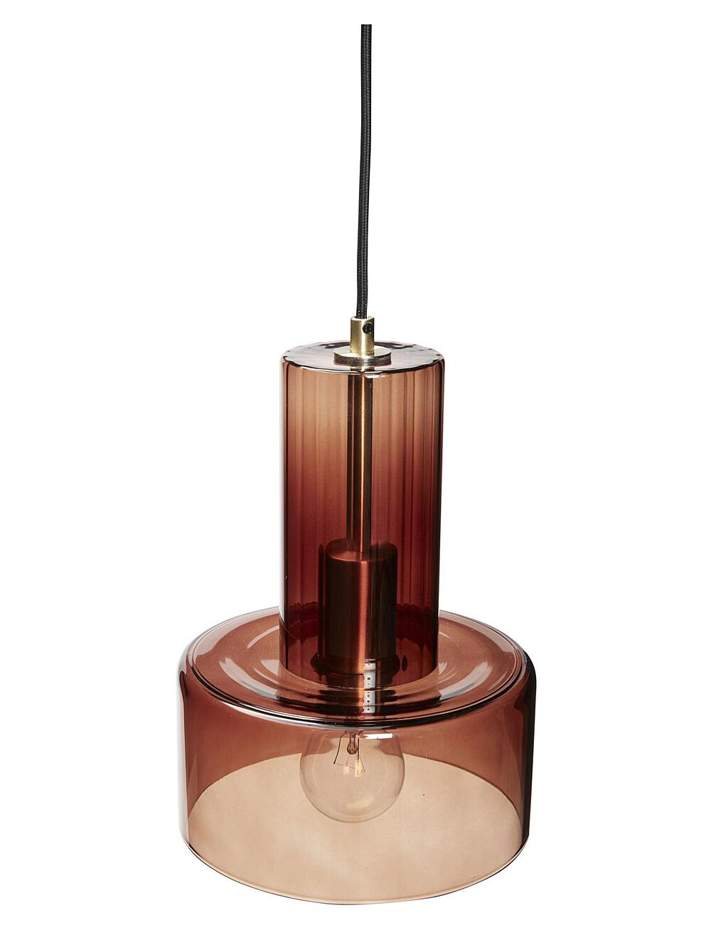 Hübsch - Ripple Lamp - pendler - brown - 1