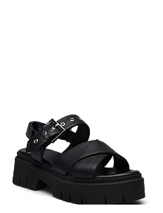 HUGO Kris_Sandal_BKNA - Flate sandaler - BLACK / black