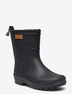 Hummel THERMO BOOT JR - Gummistøvler med linjer - BLACK / black