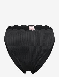 Hunkemöller Scallop high leg hw - Bikinier - NERO / blue