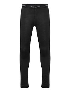 Icebreaker Kids Merino 200 Oasis Leggings - Super- & Ullundertøy underdeler - BLACK / black