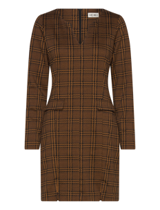 ICHI IHKATE MOSLEY DR - ICHI - MONK'S ROBE CHECK JACQUARD / brown