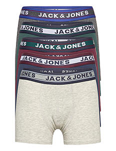 Jack & Jones JACOLIVER TRUNKS 5 PACK NOOS JNR - Underbukser - DARK GREEN MELANGE / grey