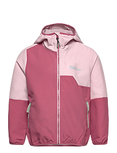 Jack Wolfskin TURBULENCE HOODED JKT K - Skall- og regnjakker - SOFT PINK / pink/rose