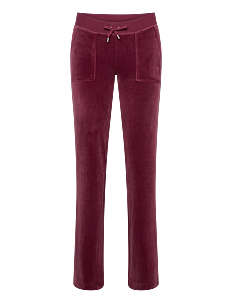 Juicy Couture Del Ray Classic Velour Pant Pocket Design Regatta - Bukser - TAWNY PORT / burgundy