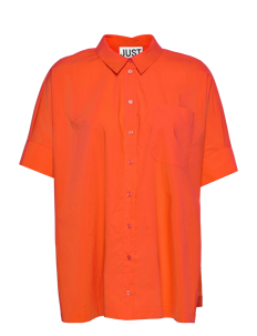 Just Female Noria shirt - Kortermede skjorter - CHERRY TOMATO / orange