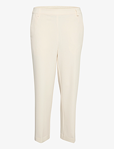 Kaffe KAsakura HW Cropped Pants - Rette bukser - ANTIQUE WHITE / white