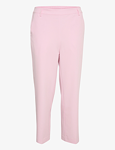 Kaffe KAsakura HW Cropped Pants - Rette bukser - PINK MIST / pink/rose