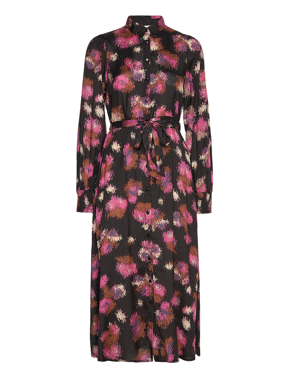 Kaffe - KAdorita Oline Dress - skjortekjoler - black/shoking pink print - 1