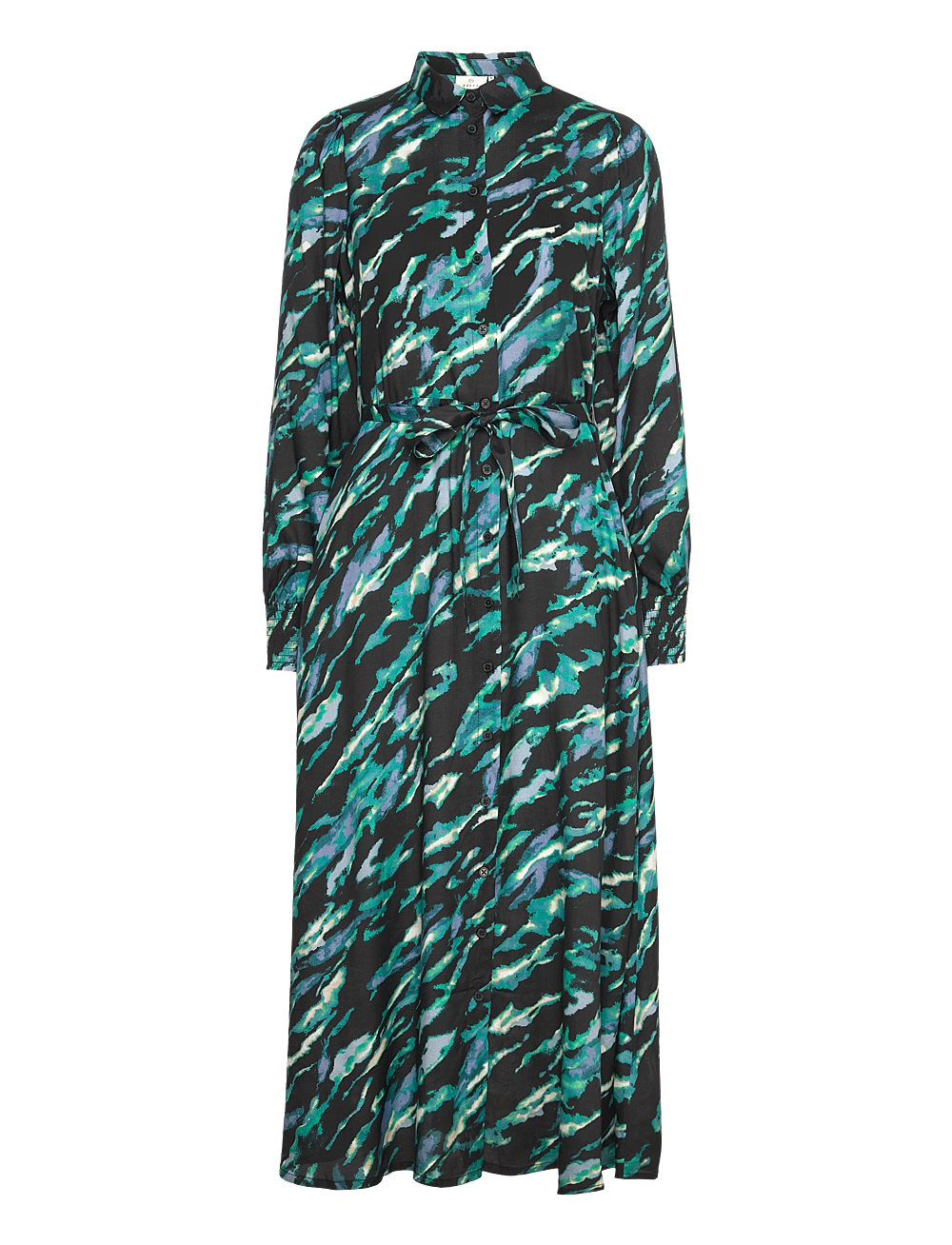 Kaffe - KApollie Oline Dress - skjortekjoler - black/blue/green abstr. animal - 1