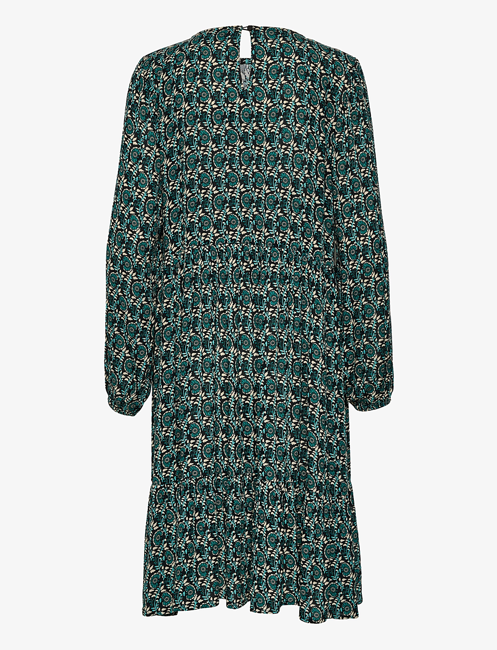 Kaffe - KAkarina Amber Dress - midi kjoler - green flower and leaf print - 2