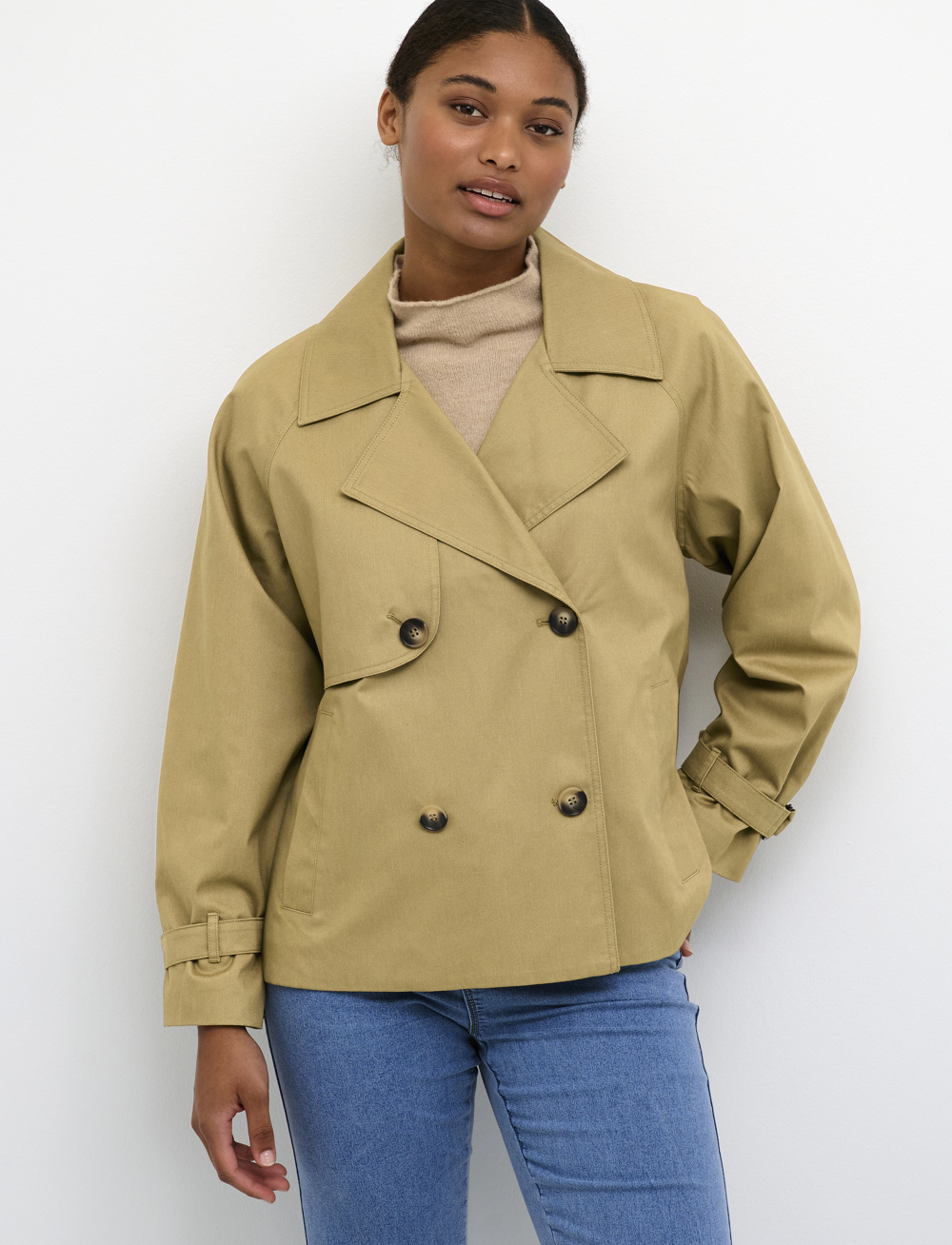 Kaffe - KAelise Short Jacket - utility-jakker - kelp - 0