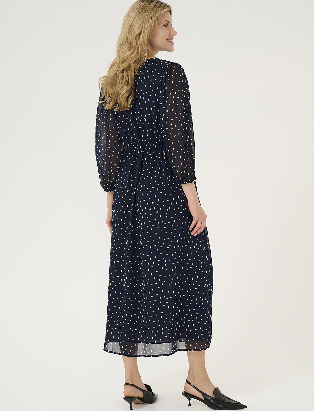 Kaffe - KAsally Dress - maxi kjoler - midnight/white dot - 3