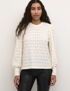 Kaffe KAtine Lace Blouse - Kaffe - CHALK / white