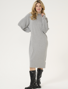 Kaffe KAnanna Knit Dress - Kaffe - GREY MELANGE / grey