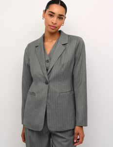 Kaffe KAdori Blazer - Kaffe - DARK GREY PINSTRIPE / grey