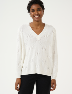 Kaffe KAcharlie Knit Pullover - Kaffe - CHALK / cream