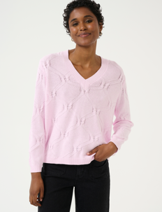 Kaffe KAcharlie Knit Pullover - Kaffe - LILAC SNOW / pink/rose