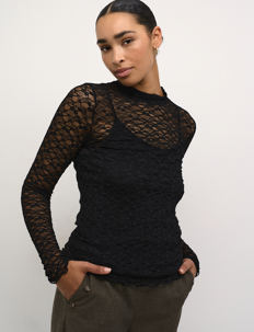 Kaffe KAjolia LS Blouse - Kaffe - BLACK DEEP / black