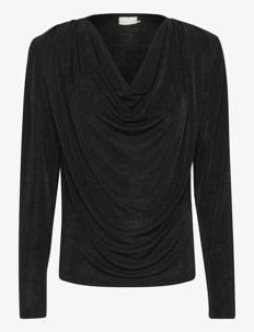 Kaffe KAgina Jersey Blouse - Kaffe - BLACK DEEP / black