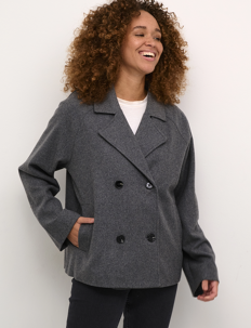 Kaffe KAfanny Short Jacket - Kaffe - GREY MELANGE / grey