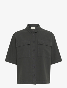 Kaffe KAnaya Liah Shirt - Kortermede skjorter - BLACK OYSTER / black