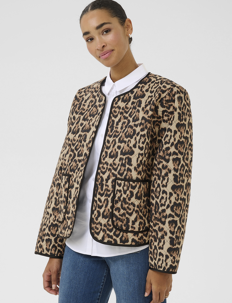 Kaffe KAvalia Jacket - Kaffe - NATUREL LEOPARD PRINT / brown