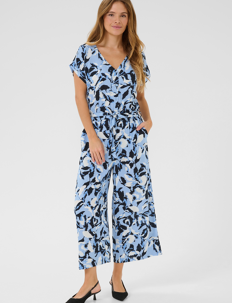 Kaffe KAmira Plain Weave Jumpsuit Printed - Kaffe - BLUE FLOWER PRINT / blue