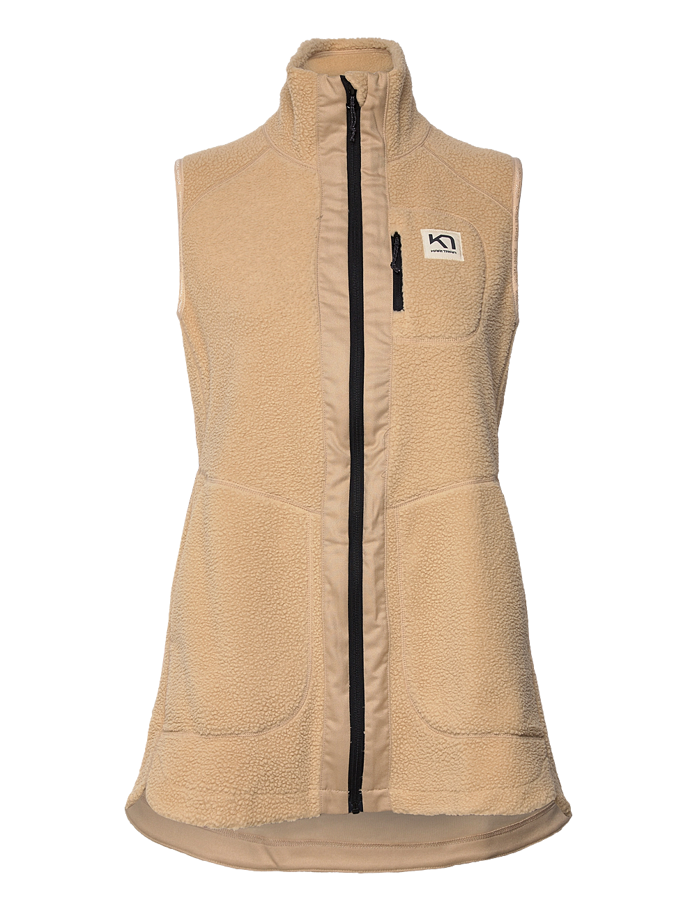 Kari Traa - SANNE PILE VEST LONG - yttertøy - oat - 1