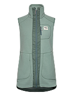 SANNE PILE VEST LONG - SAGE