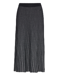 Karl Lagerfeld PLEATED LUREX KNIT SKIRT - Skjørt - BLACK/SILVER / black