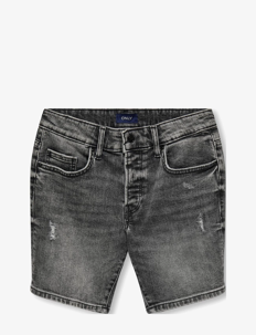 Kids Only KOBEDGE SHORTS M.GREY 7675 DNM - Shorts - MEDIUM GREY DENIM / black