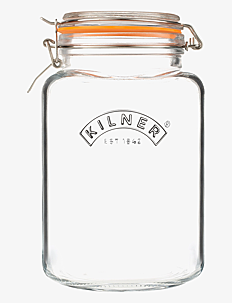 Kilner Preserve jar clip top square - Glasskrukker - CLEAR - SILVER / clear