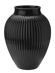 Knabstrup Keramik Knabstrup vase, grooves - Vaser - BLACK / black