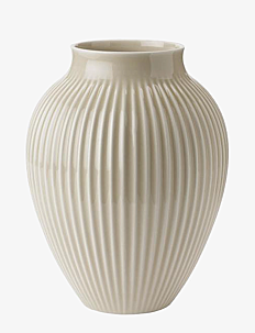 Knabstrup Keramik Knabstrup vase H 27 cm ripple sand - Vaser - RIPPLE SAND / beige