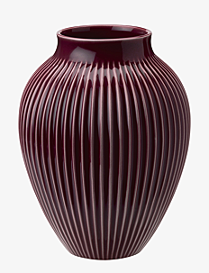 Knabstrup Keramik Knabstrup vase H 20 cm ripple berry - Vaser - RIPPLE BERRY / pink/rose