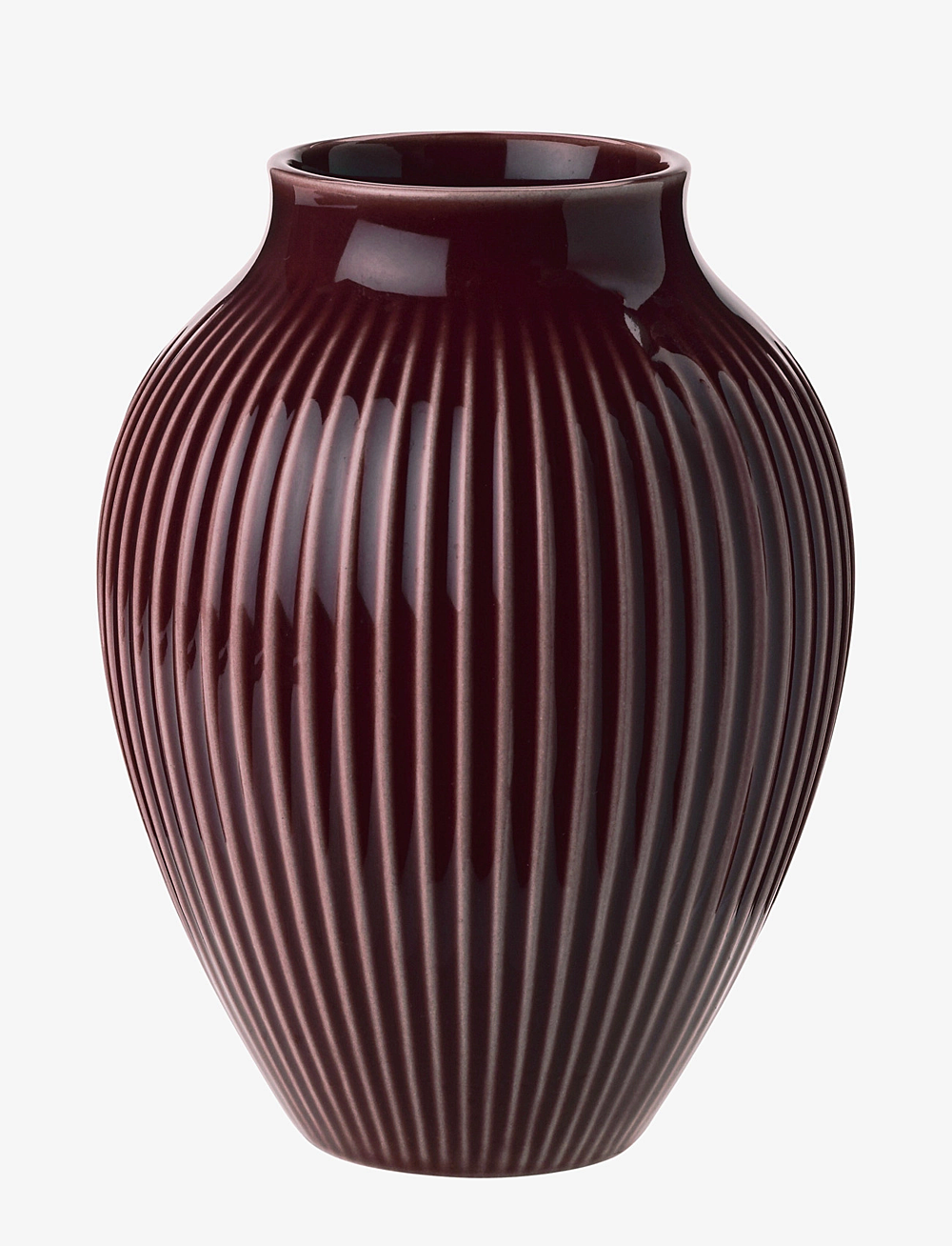 Knabstrup Keramik - Knabstrup vase H 12.5 cm ripple berry - vaser - ripple berry - 0